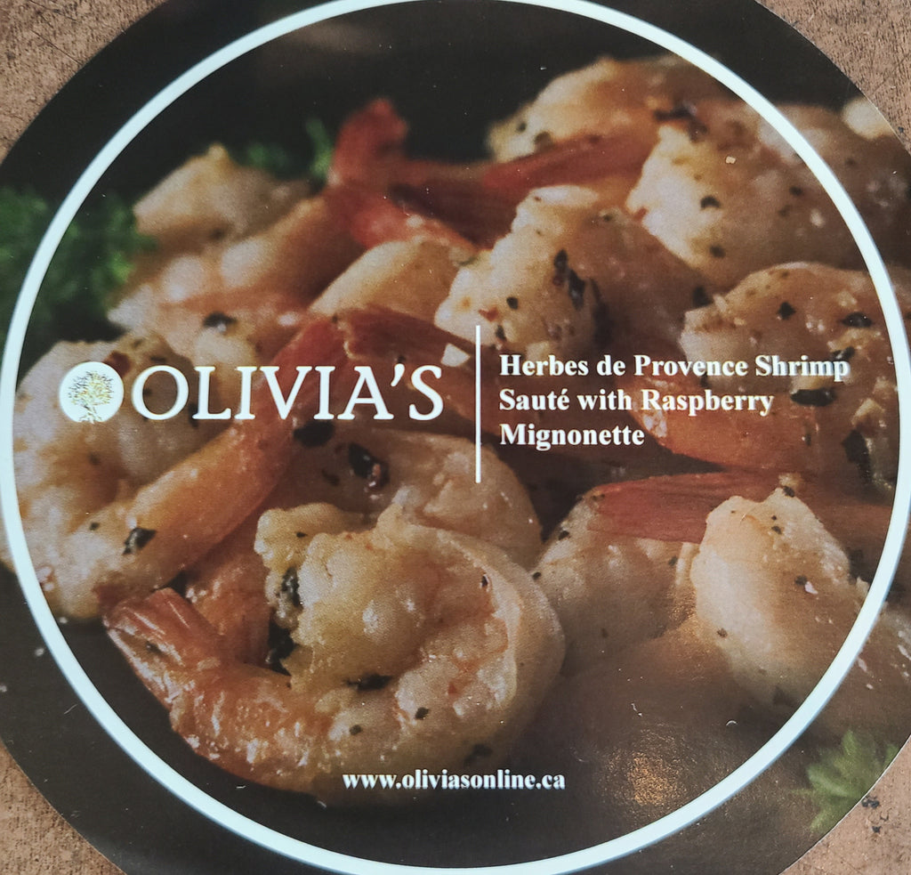 Herbes de Provence Shrimp Sauté with Raspberry Mignonette