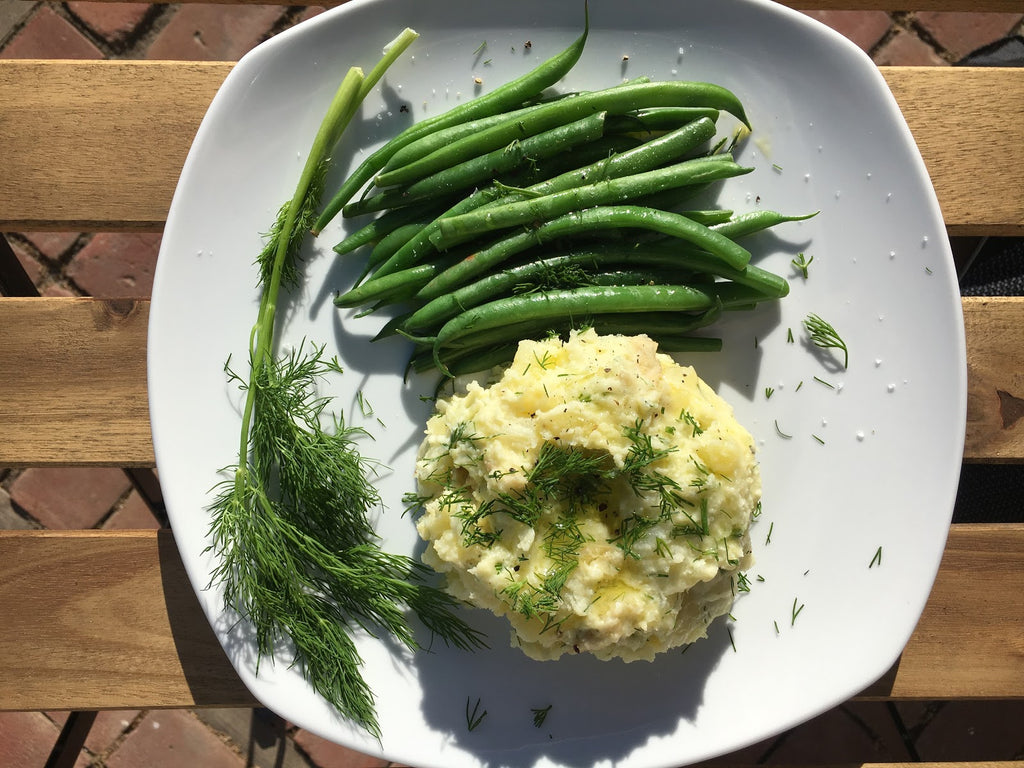 Creamy Dill Mushed Potatoes