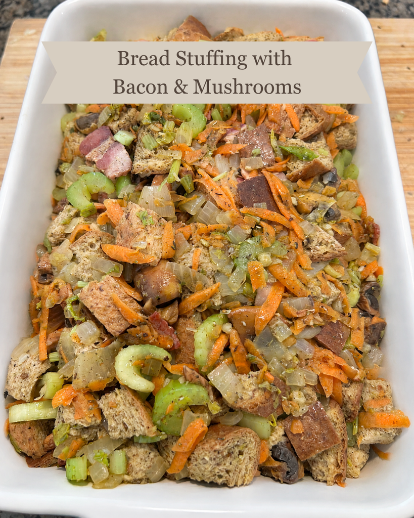 Bread Stuffing with Bacon & Mushroom