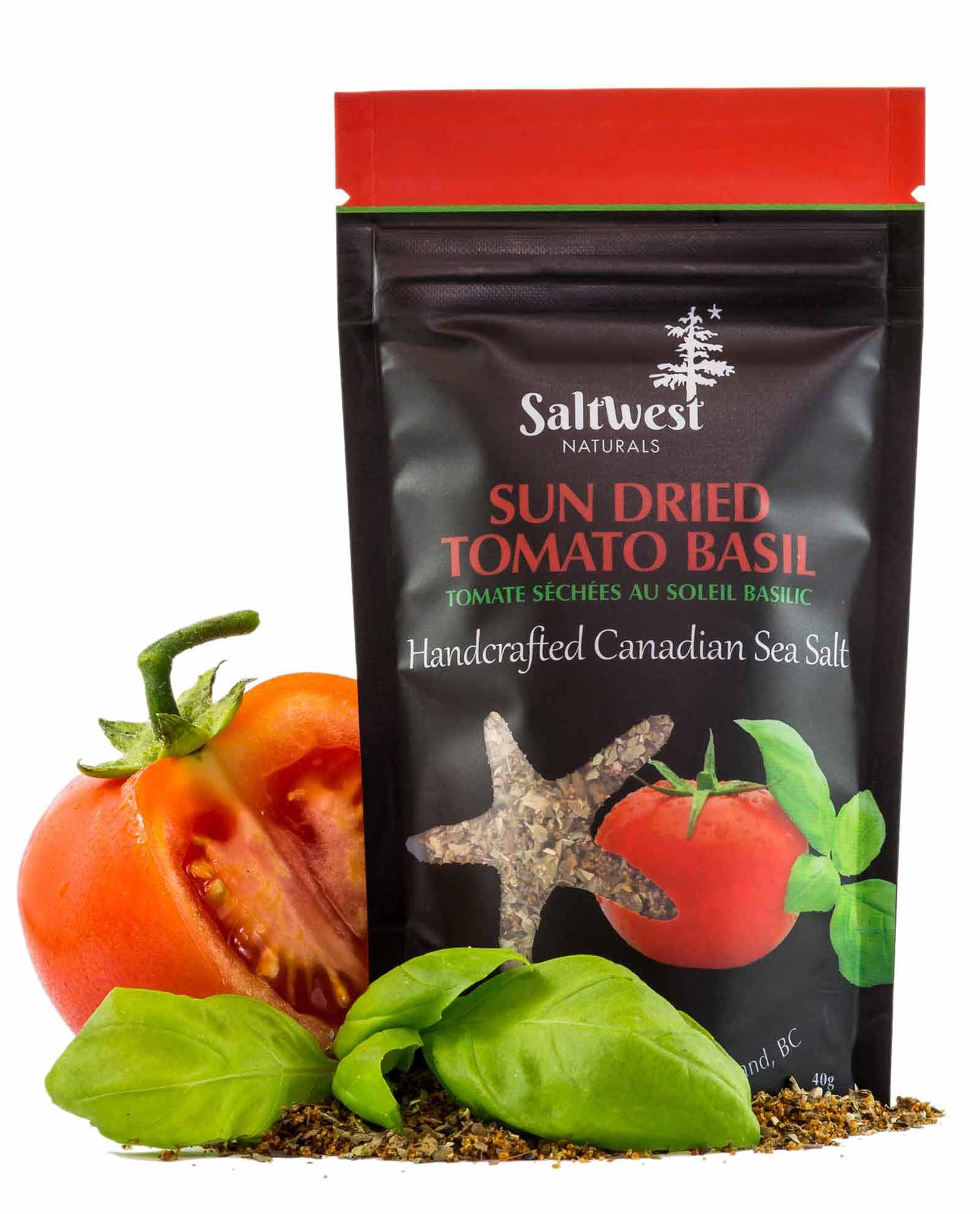 Organic Sun Dried Tomato Basil Infused Sea Salt